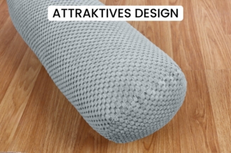 Amilian Nackenrolle 15x40 cm - Kissenrolle mit Bezug - ideal als Dekokissen - Nackenstütze, Kissen mit Bezug, Bettrolle mit abnehmbarem Bezug, Lagerungskissen - Sofakissen - Kissen