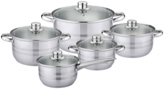 Michelino 10-tlg. Edelstahl Kochtopfset BONN Kochtopf-Set 20348