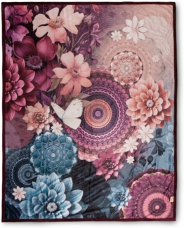 hip Polyvelvet Kuscheldecke 130 X 160 cm Asher mandalas & flowers bunt