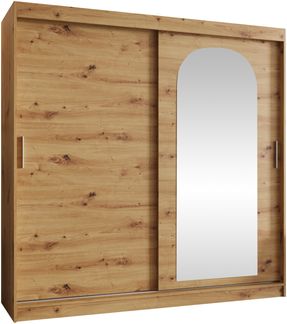 Kleiderschrank Samker 200 cm (Farbe: Artisan Eiche, ohne Schubladen)