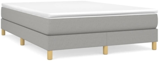 Boxspringbett Hellgrau 140x200 cm Stoff [3120614]