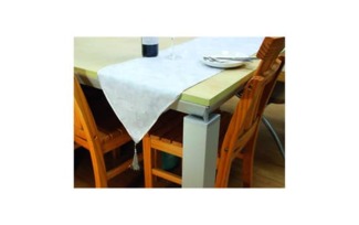 Tischläufer - Tannenbäume - ca. 146 x 38 cm - silber