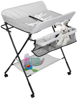 Clanmacy Wickelkommode Baby Wickeltisch Wickelkombination klappbar Wickelkommode mit Auflage