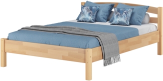 Überlanges Doppelbett Echtholzbett Buche 140x220 Holzbett Zubehör wählbar V-60.73-14-220ohne Zubehör