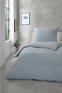 Bettwäsche Bio-Crepe grau 135x200 cm