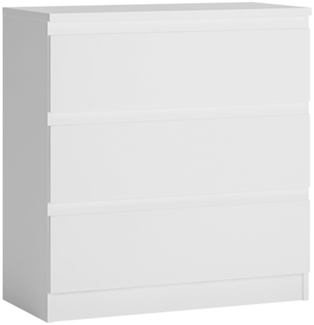 Schubladenkommode Boston Schubkastenkommode 80cm weiß / Front Hochglanz