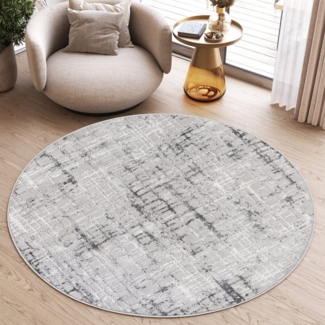 Tapiso Teppich SKY, rund, Höhe: 12 mm, Wohnzimmer, Schlafzimmer, modern Design, Rund