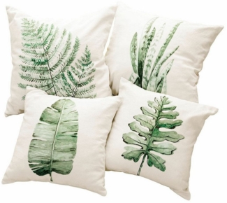 Mirabeau Kissenhülle Kissenhülle 4er Set Marly creme/grün