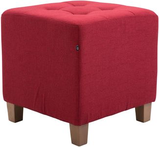 CLP Sitzhocker Pharao, antik-hell mit hochwertiger Polsterung,rot