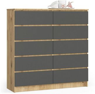 Raumhirsch Furniture Kommode mit 10 Schubladen 120 cm breit Holz Schrank, (viele Farbvarianten - Maße: 120 x 121 x 40 cm) - Hochwertig & stabil