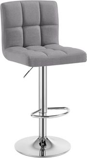 WOLTU® 1 x Barhocker Barstuhl Tresenhocker Stuhl drehbar und höhenverstellbar Tresen Hocker Leinen Hellgrau