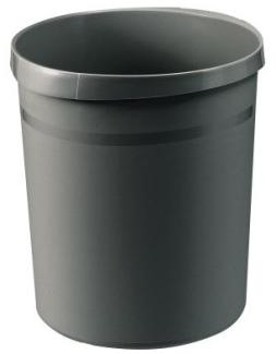 Han 'Grip' Papierkorb Grip, mit umlaufendem Griffrand und 2 Griffmulden, 18 Liter, Dunkelgrau