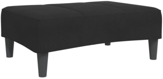 vidaXL Fußhocker Schwarz 77x55x31 cm Samt 4007378