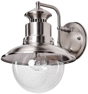 Lindby Außen-Wandleuchte Gwendolyn, Leuchtmittel nicht inklusive, Modern, Edelstahl, Glas, edelstahl, klar, 1 flammig, E27
