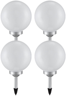 4er Set LED Solar Kugel Stecklampen Durchmesser 20 cm, SOLAR