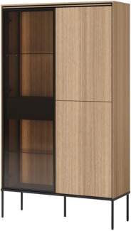 Vitrine 2D1W Visso VI-01 (Farbe: Eiche Linear)