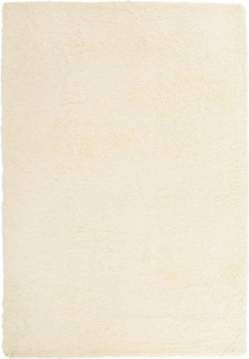 vidaXL Teppich Shaggy Hochflor NAVARRA Creme 200x290 cm Polyester 4102847