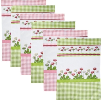 Erwin Müller Geschirrtuch Geschirrtuch 6er-Pack, Baumwolle Karo