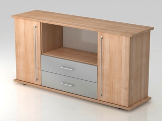 Sideboard 2 Türen, 2 Schübe RE Nussbaum