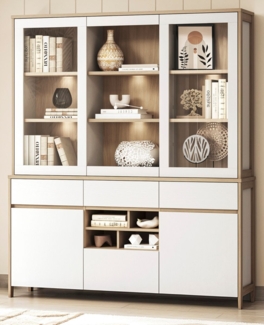 Buffet Finnes in weiß und Eiche 164 x 195 cm