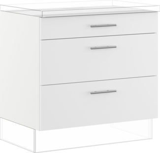 IMPULS KÜCHEN Auszugsunterschrank "Prag und Valencia", Breite/Höhe: 90/72,3 cm, mit Soft-Close vormontiert, mit Soft-Close