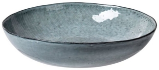 Broste Copenhagen Salatschüssel NORDIC SEA Salatschale 34,5 cm, Steingut mit reaktiver Glasur, (Salatschalen), Nordic Sea Salat Schale