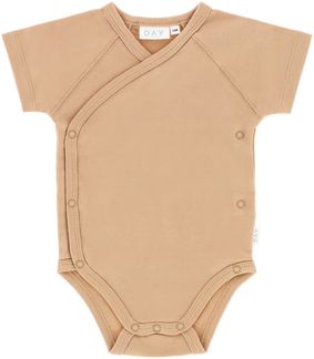 DAY Wickelbody Kurzarm - Gr. 74/80 - Mokka Mocca