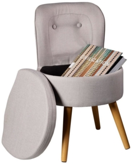 ECHTWERK Sessel “ׄVince“, Polstersessel, Stuhl mit Komfort, hohe Rückenlehne, weiche Schaumstoffpolsterung, Holzfüße, 6,2 kg, grau