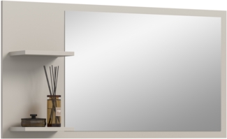 Spiegel (B/H/T: 106x55x16 cm) in Kaschmir Nachbildung und Spiegelglas