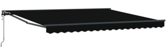 vidaXL Einziehbare Markise Schwarz 400x300 cm Stoff 3330606