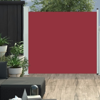 vidaXL Ausziehbare Seitenmarkise 170×300 cm Rot 48367