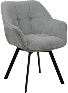 Esszimmerstuhl MATOR - Cord Grau 60 x 59 x 81 cm | Essstühle Esszimmerstühle Küchenstühle Wohnzimmerstühle