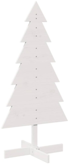 vidaXL Weihnachtsbaum zum Schmücken Weiß 120 cm Massivholz Kiefer 858190