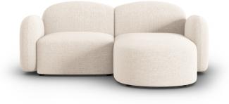 Micadoni Ecksofa Blair 3-Sitzer Rechts Chenille Hellbeige Melange