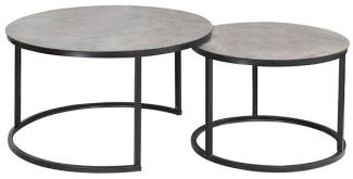 2er-Set Couchtisch Wohnzimmertisch Atlanta 80x80 cm 60x60 cm