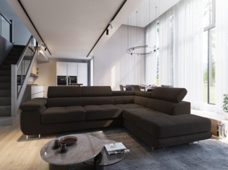 Masseno Ecksofa SELVA mit Schlaffunktion L-Form, Sofa mit Bettkasten