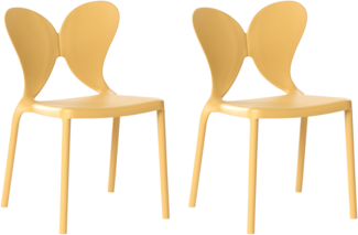 Gartenstuhl 2er Set LARISSA stapelbar Gelb