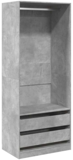 vidaXL Kleiderschrank Betongrau 80x50x200 cm Holzwerkstoff 3307750