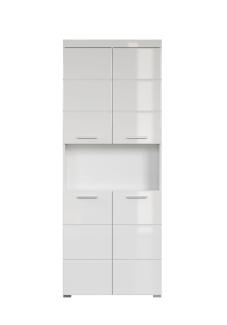 Badmöbel Hochschrank Amanda Hochglanz weiß 73 x 190 cm