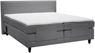 PRIMUS Boxspringbett 180x200 Bezug S-XB09/05, Härtegrad: H2/H3, Füße: H25 Buche schwarz Nr. 250