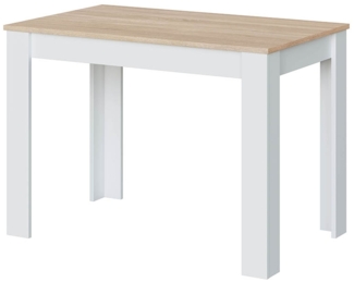 Küchentisch >Cloe< in Artik-Weiß/Kanada-Eiche - 109x78x67 (BxHxT)