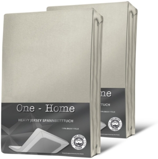 One Home Spannbettlaken Heavy, Jersey, Gummizug: rundum, (2 Stück), Double Pack, erhöhtes Flächengewicht