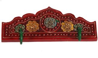 Orientalischer Kleiderhaken Taj Mahal Rot
