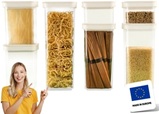 uandu home Vorratsdose Vorratsdosen mit Deckel Luftdicht, Vorratsbehälter Set, (Aufbewahrungsbox Küche Aufbewahrung & Organisation, BPA Frei, Küchen Organizer, Vorratsdosen für alle trockenen Lebensmittel)