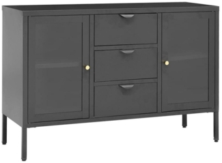 tinkaro Sideboard BALLUSH Stahl Kommode Grau