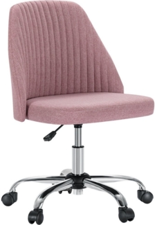 Fanttik Bürostuhl mit Stoff, ohne Armlehnen Schreibtischstuhl (1 St), ergonomisch, höhenverstellbar Drehstuhl für Schminktisch