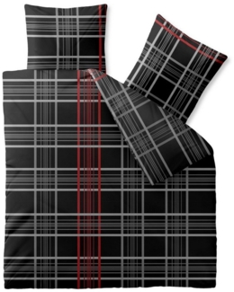 CelinaTex Bettwäsche Fashion Bettgarnitur Renforcé Reißverschluss 200x200 cm Bianca, Baumwolle, 3 teilig