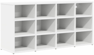 vidaXL Schuhschrank mit Regal Weiß 103 x 30 x 51 cm Holzwerkstoff 808702