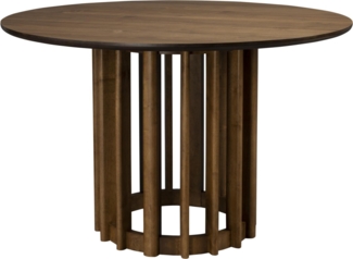 Esstisch BARLET Rund Ø 120 cm Walnussfurnierplatte von DutchBone