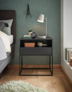 Schlafkontor Nachtkommode Cudro Nachttisch auf Fußgestell, mit einem offenen Fach für schnellen Zugriff